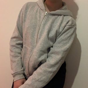 Grey Brandy Melville Zip-Up